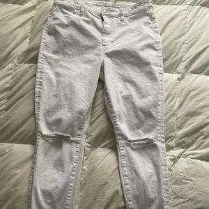 White Destroyed Super Hi-rise Jegging